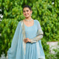 Jyoti Fashion Women's Sky Blue Faux Georgette Embroidered Designer Anarkali Set With Dupatta | Swadesiicart
