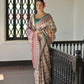 Jyoti Fashion Women's Green Soft Tussar Silk Printed Designer Saree with Blouse | Swadesiicart