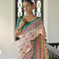 Jyoti Fashion Women's Green Soft Tussar Silk Printed Designer Saree with Blouse | Swadesiicart