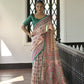 Jyoti Fashion Women's Green Soft Tussar Silk Printed Designer Saree with Blouse | Swadesiicart