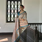 Jyoti Fashion Women's Rama Soft Tussar Silk Printed Designer Saree with Blouse | Swadesiicart