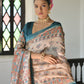 Jyoti Fashion Women's Rama Soft Tussar Silk Printed Designer Saree with Blouse | Swadesiicart