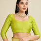 Jyoti Fashion Women's Green Soft Kanjivaram Silk Zari Woven Designer Saree with Blouse | Swadesiicart