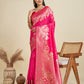 Jyoti Fashion Women's Pink Soft Kanjivaram Silk Zari Woven Designer Saree with Blouse | Swadesiicart