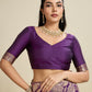 Jyoti Fashion Women's Wine Soft Kanjivaram Silk Zari Woven Designer Saree with Blouse | Swadesiicart