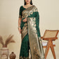Jyoti Fashion Women's Bottle Green Soft Kanjivaram Silk Zari Woven Designer Saree with Blouse | Swadesiicart