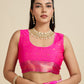 Jyoti Fashion Women's Pink Soft Kanjivaram Paithani Silk Zari Woven Designer Saree with Blouse | Swadesiicart