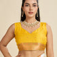 Jyoti Fashion Women's Yellow Soft Kanjivaram Paithani Silk Zari Woven Designer Saree with Blouse | Swadesiicart