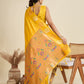 Jyoti Fashion Women's Yellow Soft Kanjivaram Paithani Silk Zari Woven Designer Saree with Blouse | Swadesiicart