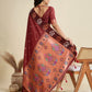 Jyoti Fashion Women's Maroon Soft Kanjivaram Paithani Silk Zari Woven Designer Saree with Blouse | Swadesiicart