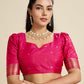 Jyoti Fashion Women's Rani Pink Soft Kanjivaram Paithani Silk Zari Woven Designer Saree with Blouse | Swadesiicart