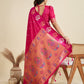 Jyoti Fashion Women's Rani Pink Soft Kanjivaram Paithani Silk Zari Woven Designer Saree with Blouse | Swadesiicart