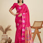 Jyoti Fashion Women's Rani Pink Soft Kanjivaram Paithani Silk Zari Woven Designer Saree with Blouse | Swadesiicart