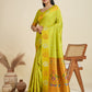 Jyoti Fashion Women's Mehendi Soft Kanjivaram Paithani Silk Zari Woven Designer Saree with Blouse | Swadesiicart