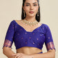 Jyoti Fashion Women's Blue Soft Kanjivaram Paithani Silk Zari Woven Designer Saree with Blouse | Swadesiicart
