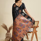 Jyoti Fashion Women's Black Soft Kanjivaram Paithani Silk Zari Woven Designer Saree with Blouse | Swadesiicart