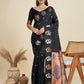Jyoti Fashion Women's Black Soft Kanjivaram Paithani Silk Zari Woven Designer Saree with Blouse | Swadesiicart
