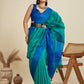 Jyoti Fashion Women's Rama Khadi Raw Silk Temple Woven Border Designer Saree with Blouse | Swadesiicart