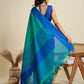 Jyoti Fashion Women's Rama Khadi Raw Silk Temple Woven Border Designer Saree with Blouse | Swadesiicart