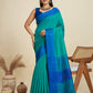 Jyoti Fashion Women's Rama Khadi Raw Silk Temple Woven Border Designer Saree with Blouse | Swadesiicart
