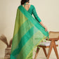 Jyoti Fashion Women's Mehendi Khadi Raw Silk Temple Woven Border Designer Saree with Blouse | Swadesiicart