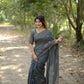 Jyoti Fashion Women's Grey Tussar Silk Traditional Thread Work Designer Saree with Blouse | Swadesiicart