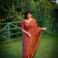Jyoti Fashion Women's Orange Tussar Silk Traditional Thread Work Designer Saree with Blouse | Swadesiicart