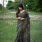 Jyoti Fashion Women's Black Tussar Silk Traditional Thread Work Designer Saree with Blouse | Swadesiicart