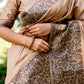 Jyoti Fashion Women's Cream Handloom Raw Silk Weaving Designer Saree with Blouse | Swadesiicart