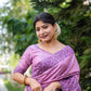 Jyoti Fashion Women's Purple Handloom Raw Silk Weaving Designer Saree with Blouse | Swadesiicart