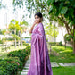 Jyoti Fashion Women's Purple Handloom Raw Silk Weaving Designer Saree with Blouse | Swadesiicart