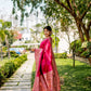 Jyoti Fashion Women's Pink Handloom Raw Silk Weaving Designer Saree with Blouse | Swadesiicart