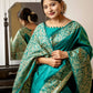 Jyoti Fashion Women's Rama Handloom Raw Silk Weaving Designer Saree with Blouse | Swadesiicart