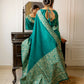 Jyoti Fashion Women's Rama Handloom Raw Silk Weaving Designer Saree with Blouse | Swadesiicart