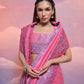 Jyoti Fashion Women's Pink Handloom Raw Silk Weaving Designer Saree with Blouse | Swadesiicart