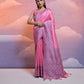 Jyoti Fashion Women's Pink Handloom Raw Silk Weaving Designer Saree with Blouse | Swadesiicart