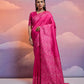 Jyoti Fashion Women's Rani Pink Handloom Raw Silk Weaving Designer Saree with Blouse | Swadesiicart