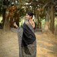 Jyoti Fashion Women's Black Handloom Raw Silk Weaving Designer Saree with Blouse | Swadesiicart