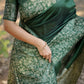 Jyoti Fashion Women's Bottle Green Handloom Raw Silk Weaving Designer Saree with Blouse | Swadesiicart