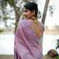 Jyoti Fashion Women's Purple Handloom Raw Silk Weaving Designer Saree with Blouse | Swadesiicart