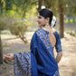 Jyoti Fashion Women's Blue Handloom Raw Silk Weaving Designer Saree with Blouse | Swadesiicart