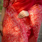 Jyoti Fashion Women's Red Handloom Raw Silk Weaving Designer Saree with Blouse | Swadesiicart