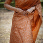 Jyoti Fashion Women's Orange Handloom Raw Silk Weaving Designer Saree with Blouse | Swadesiicart