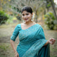 Jyoti Fashion Women's Firozi Handloom Raw Silk Weaving Designer Saree with Blouse | Swadesiicart