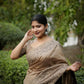 Jyoti Fashion Women's Beige Handloom Raw Silk Weaving Designer Saree with Blouse | Swadesiicart