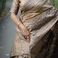 Jyoti Fashion Women's Beige Handloom Raw Silk Weaving Designer Saree with Blouse | Swadesiicart