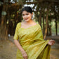 Jyoti Fashion Women's Mehendi Handloom Raw Silk Weaving Designer Saree with Blouse | Swadesiicart