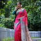 Jyoti Fashion Women's Pink Soft Tussar Silk Printed Designer Saree with Blouse | Swadesiicart