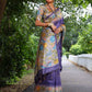 Jyoti Fashion Women's Purple Soft Tussar Silk Kalamkari Printed Designer Saree with Blouse | Swadesiicart