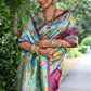 Jyoti Fashion Women's Wine Soft Tussar Silk Kalamkari Printed Designer Saree with Blouse | Swadesiicart